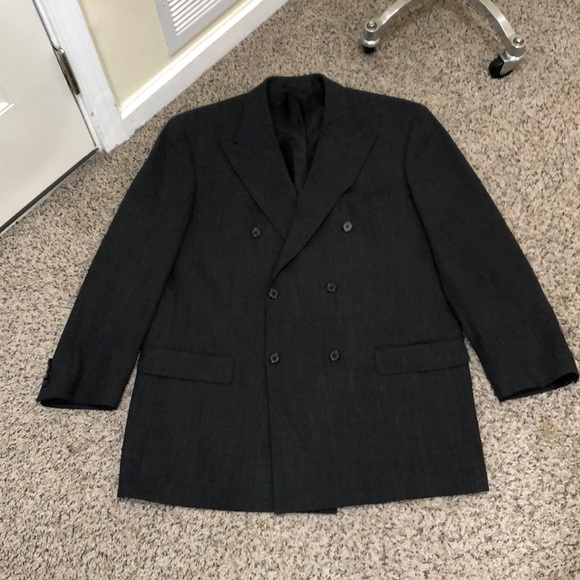 Hugo Boss Botticelli Lucca Sports Coat Size 56 Dark Gray Virgin Wool Blazer - Picture 2 of 9